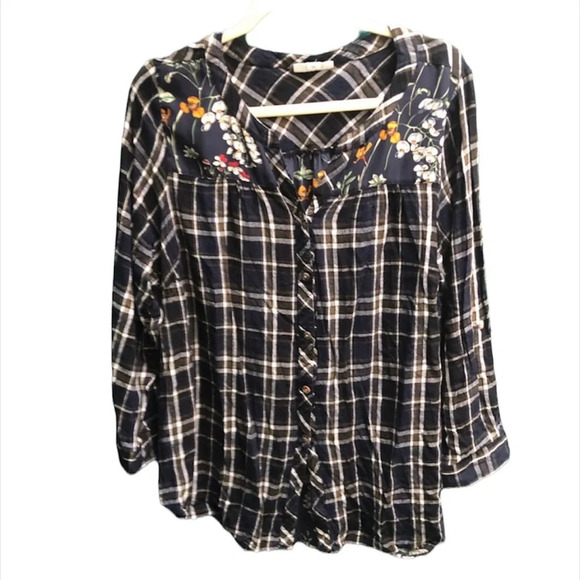 WESTPORT FLORAL PLAID FLANNEL - Picture 1 of 5